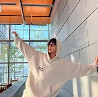 ES！超级重！版型偏大！阿饱228z!连帽针织毛衣男女款