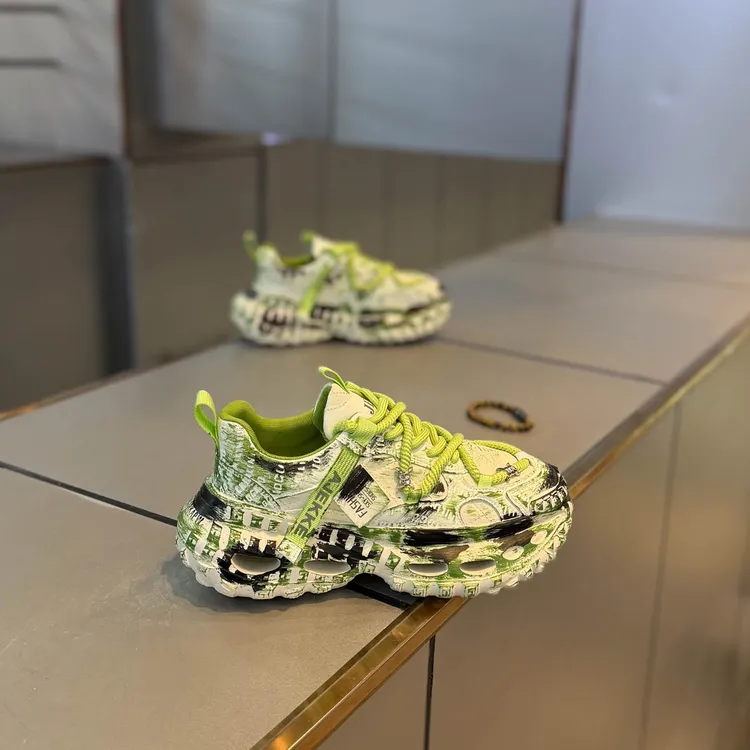 老爹鞋擦色复古系带时尚休闲脏脏鞋秋季新款鞋子百搭日常流行男鞋