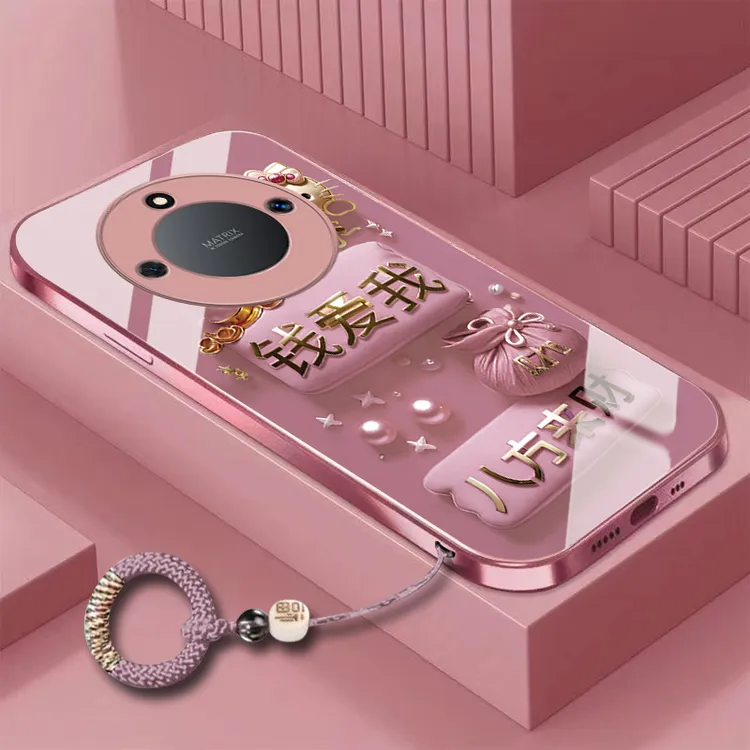 钱爱我荣耀X40手机壳RMO-AN00耐脏玻璃壳高级感全包防摔新款轻奢