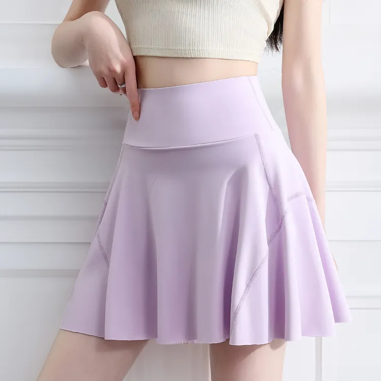 白色运动短裙半身裙女新款夏季网球瑜伽防晒裙裤防走光a字包臀裙