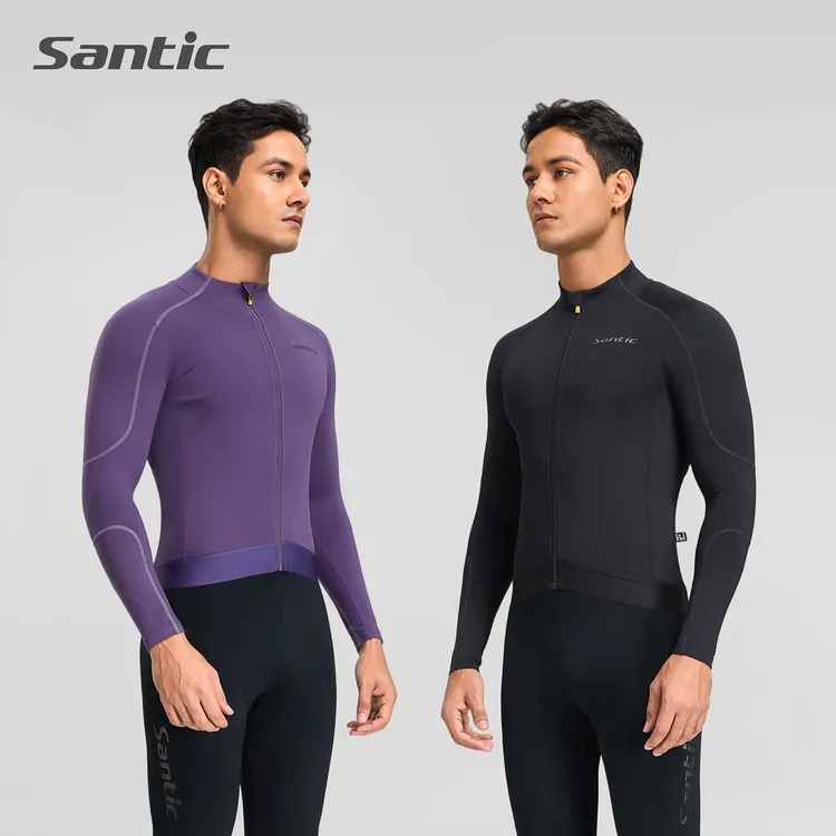 Santic/森地客秋冬抓绒骑行长袖自行车中性款骑行服外套 星轨套装