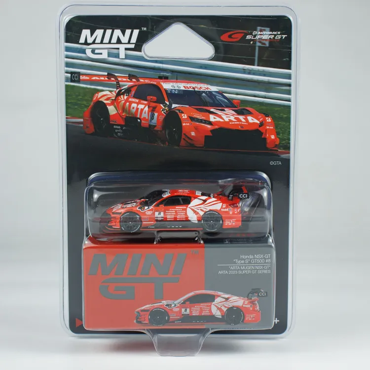MINIGT车模 1:64合金786号日版 本田NSX-GT500 #8小比例汽车模型