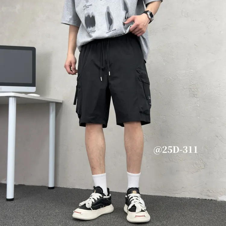 工装五分短裤男潮牌高级感宽松休闲夏季速干短裤311