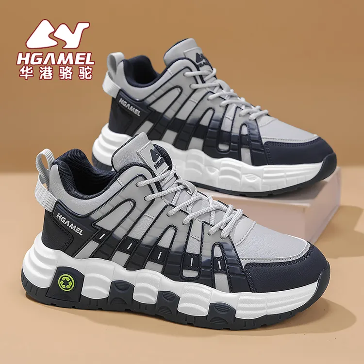 华港骆驼男鞋春秋季百搭时尚休闲运动透气防滑耐磨厚底