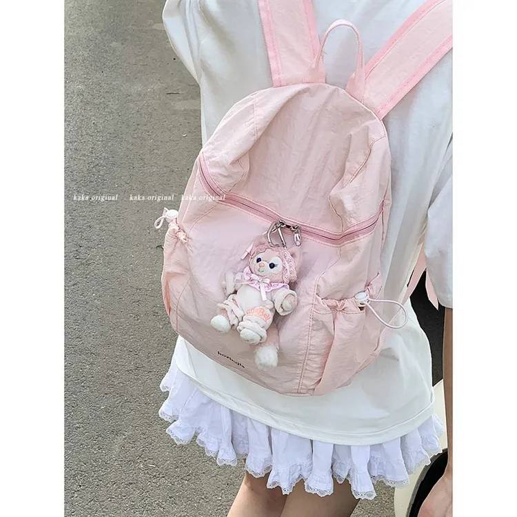 夏日超轻透气双肩包包女款爆款2025新款出游逛街小背包通勤包书包