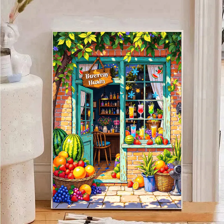 【乐乐甄选钻石画】满钻圆钻（欢迎光临）可爱卡通手工DIY装饰画