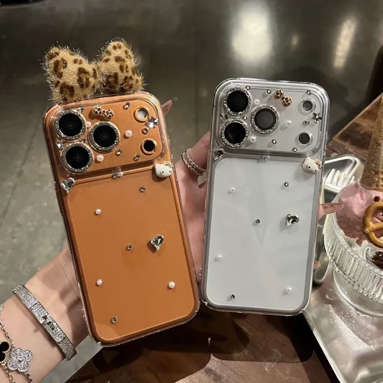 高级女豹纹kitty苹果17promax/16/15/14/13手机壳防摔小众新款女