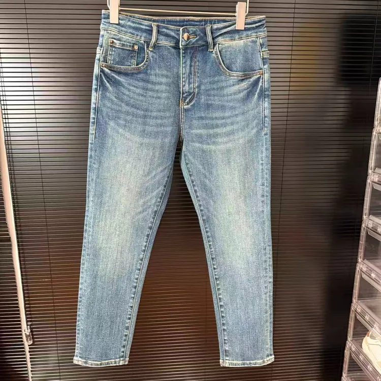 九分裤-新款欧货修身小直筒牛仔裤6597