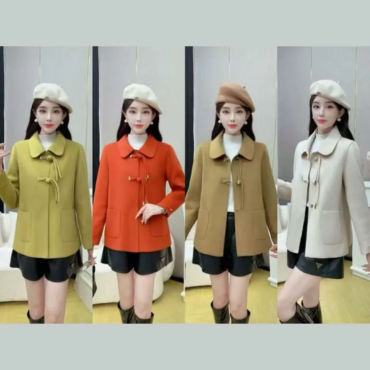 2617#春秋新款双面呢国风短外套