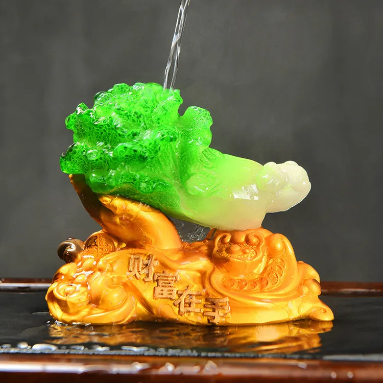 变色茶宠白菜生财系列工艺品摆件茶具茶道玩具