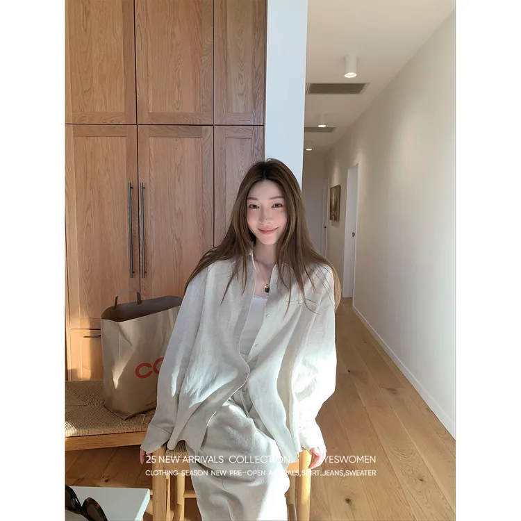  【婉婉专属】YESWOMEN老钱亚套装·透氣干爽天丝麻混纺極简轻薄