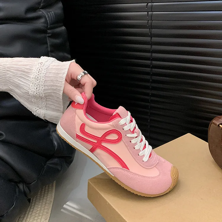 真皮阿甘鞋女2025新款百搭复古德训鞋轻便透气休闲运动鞋小白鞋潮