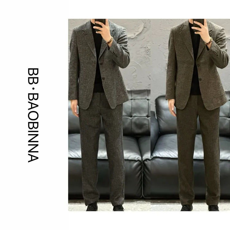 小野· 男装 |羊毛混纺西服 |高级定制羊毛混纺西服套装8102