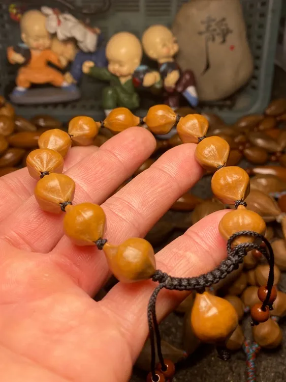 1.2小尺寸橄榄核铁核正圆手串短核原皮素串