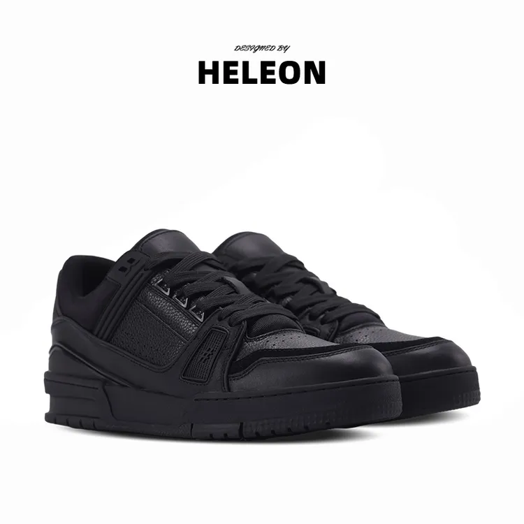 HELEON官方正品男鞋复古低帮黑色时尚休闲男士干净感痞帅开车男鞋