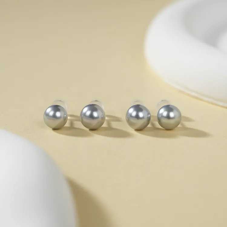 【云上叙】S925银海水珍珠耳钉-多样性发其一-7mm-V07950-M（甄选）