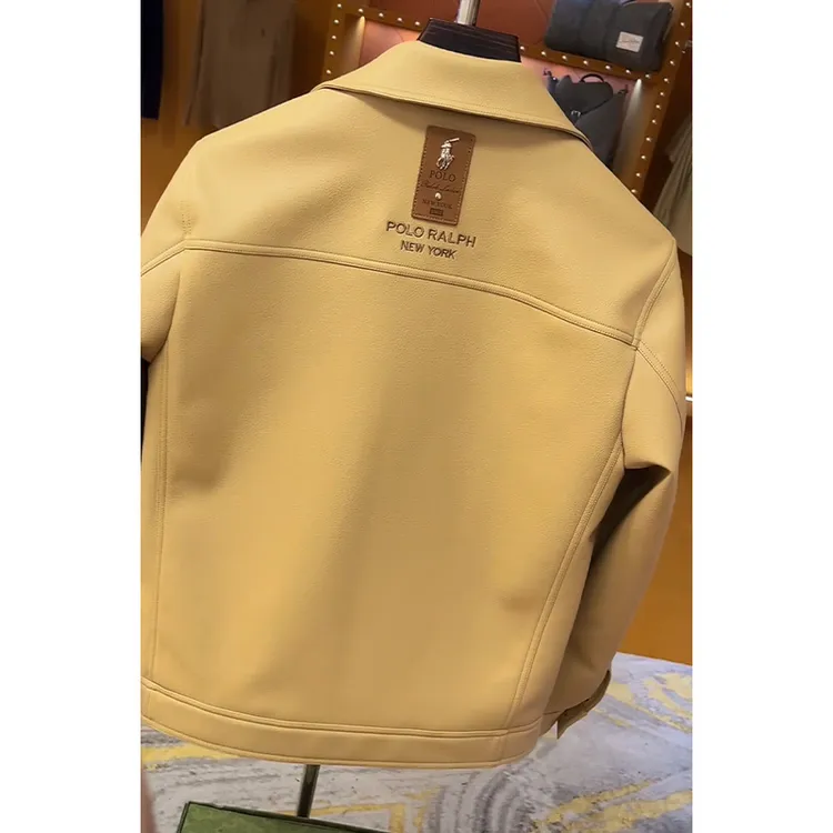 【FX-1616】欧洲贵族秋冬新款复古老钱风皮衣夹克-七总