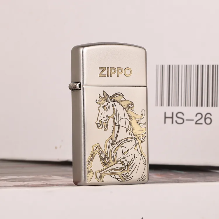 ZIPPO打火机【马到成功】纤巧迷你雕刻经典防风送男士礼物复古DYJ1