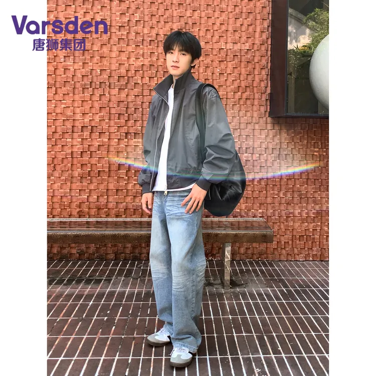 唐狮集团Varsden高街复古秋季立领夹克cleanfit风百搭情侣外套潮