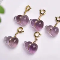 A08天然紫水晶葫芦多样性发货小滴溜吊坠DIY手串项链