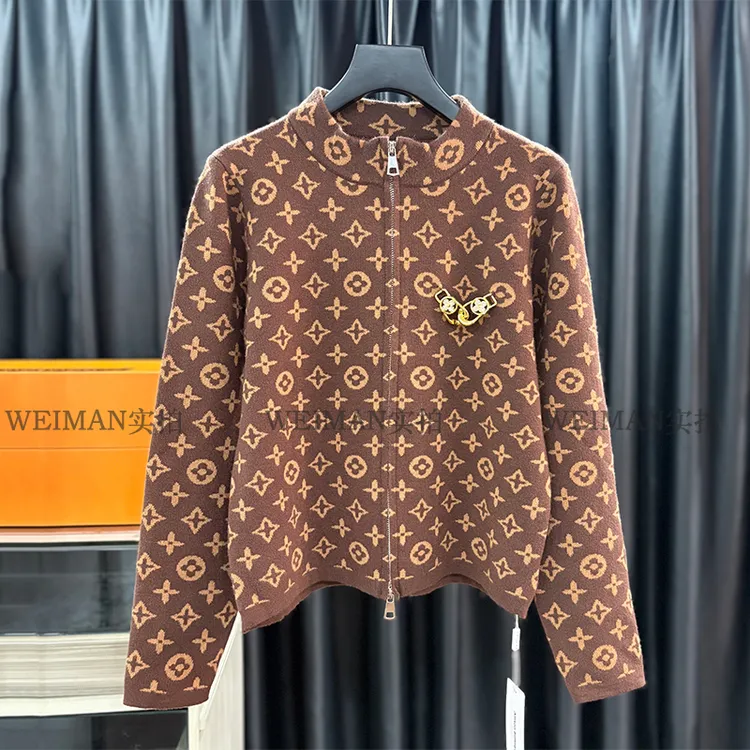 老花针织开衫毛衣外套女春秋季新款设计高级感气质时尚上衣cx7876