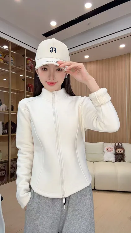 羊羔绒修身立领小蛮腰打底户外小外套