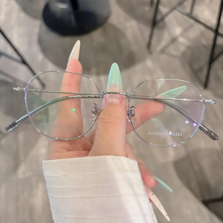 12号【纯钛】超轻复古可配近视度数眼镜男女通用时尚近视镜圆框框镜