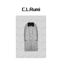 【Rumi精选】”月光曲”25秋冬轻奢羊毛毛呢双面穿中长款大衣7195wt