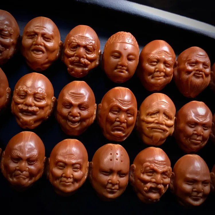 【小籽单面十八罗汉】周超 苏工舟山核雕文玩手串CL504004