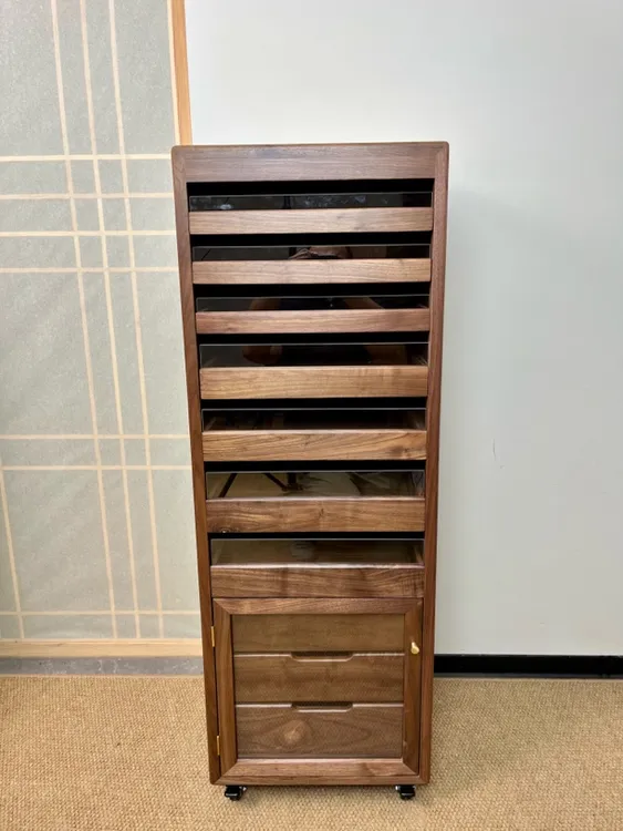 （十层牙科柜）北美黑胡桃实木抽屉收纳柜大容量展示柜珠宝文玩茶器