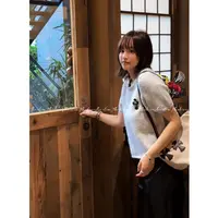 【以琳档案】“岁岁暖”十字架灰色短袖针织衫#LN029236