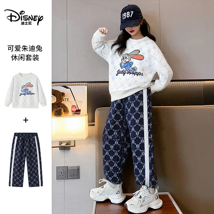 Disney/迪士尼女童套装朱迪兔卫衣运动裤两件套萌娃炸街春秋童装