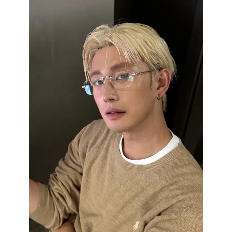 覆古无边框商务韩版潮男素颜眼镜可配近视度数防蓝光网红高颜值女