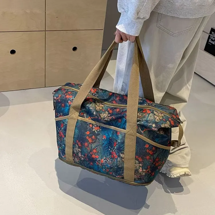 【梦梦专属】枫叶大容量旅行包 拉锁展开短途轻便手提包干湿分离