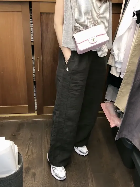 2025夏季新款高腰显瘦百搭休闲宽松亚麻裤