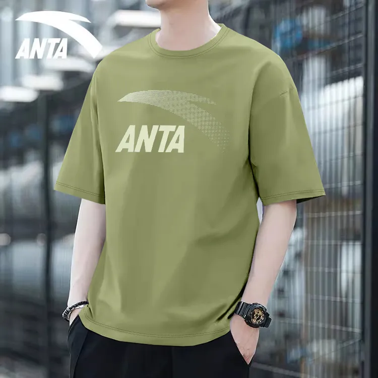 安踏短袖t恤男青少年运动服半袖2025夏季新款宽松潮流休闲上衣男
