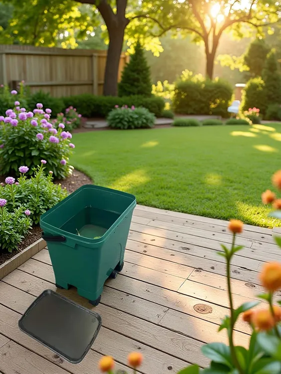 碧奥兰28L 24L可移动垫料桶 防潮家用多功能桶堆肥腐熟桶白色灰色