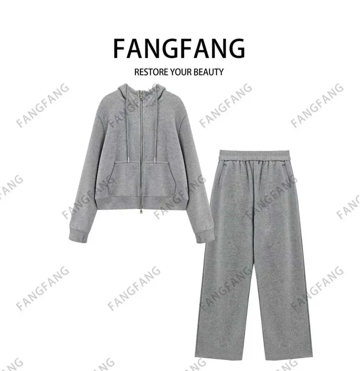 F.F时尚套装上衣套装设计师运动休闲裤冬季卫衣+卫裤套装8891