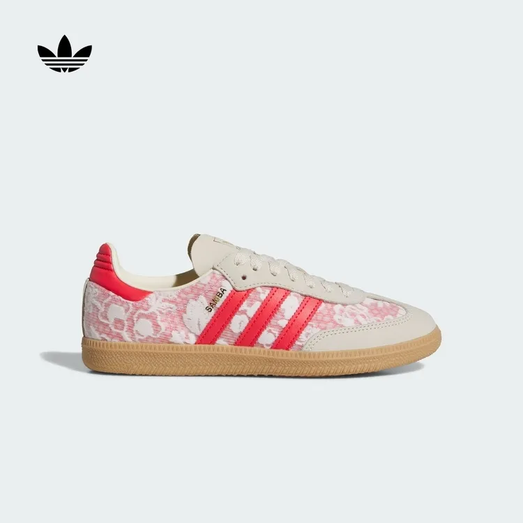 阿迪达斯三叶草LIBERTY LONDON联名SAMBA OG T头鞋德训鞋女JR8841