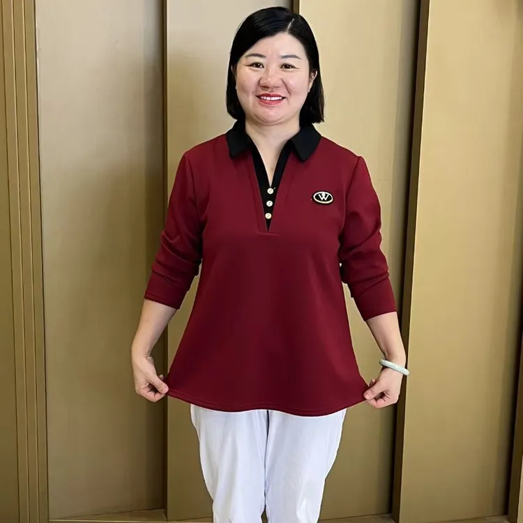 秋季新款翻领洋气宽松显瘦百搭长袖大码上衣