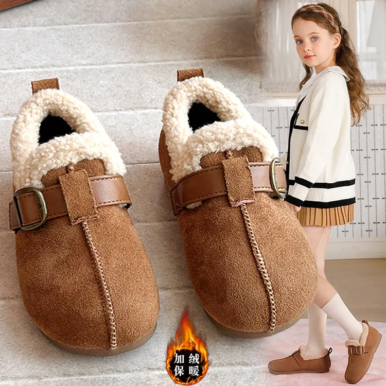 阿童木女童棉鞋冬季儿童加绒勃肯鞋2025新款宝宝时尚保暖鞋子软底