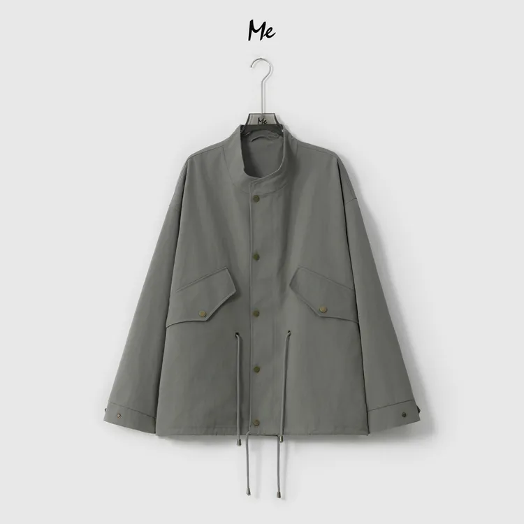 ME【佩斯利短派克】复古腰果花印花时尚百搭宽松一手长外套MESA0172