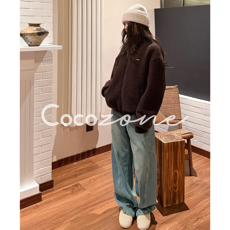 COCO ZONE 刘 一一“吐司外套”羊毛混纺立领毛呢外套 CD1A1685