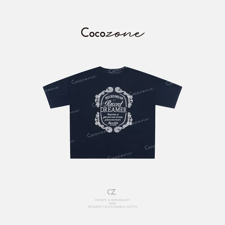 COCO ZONE 刘一一 【棉醋酸混纺】经典圆领日常亲肤T恤CD1A0899