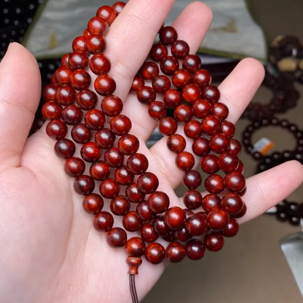 11.21上架-原汁原味0.8cm 瘤疤花（二档）5A+泥料 印度小叶紫檀 