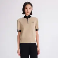 【晨粉专享价】高级感时尚休闲撞色短袖圆领针织衫上衣女25年新款