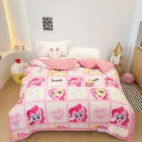 moxy/慕悉小马宝莉秋冬双面款豆豆被透气针织棉豆豆绒幼儿园被子