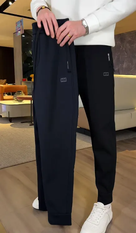 加绒休闲H款裤冬季时尚男士百搭秋冬宽松春季修身冬季保暖冬款