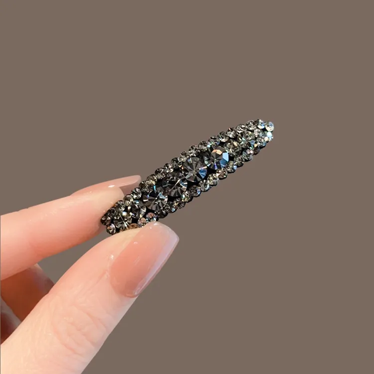 2025年新韩版精致进口捷克钻小款一字BB夹碎发刘海夹简约百搭爆款