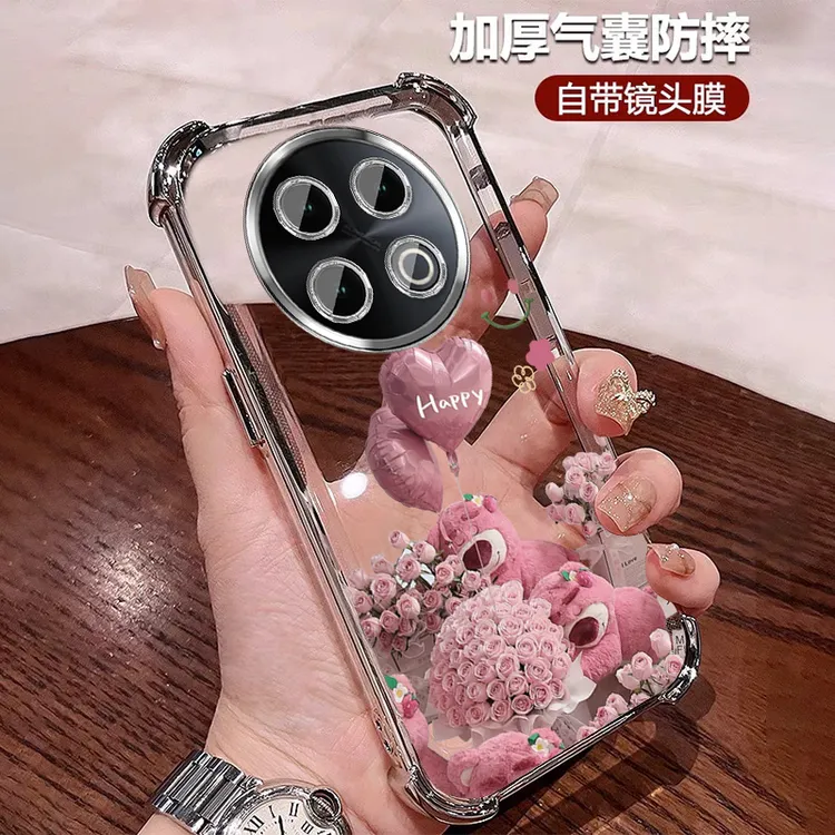 玫瑰花适用oppoa5pro手机壳气囊四角防摔软壳A5PRO透明全包镜头膜